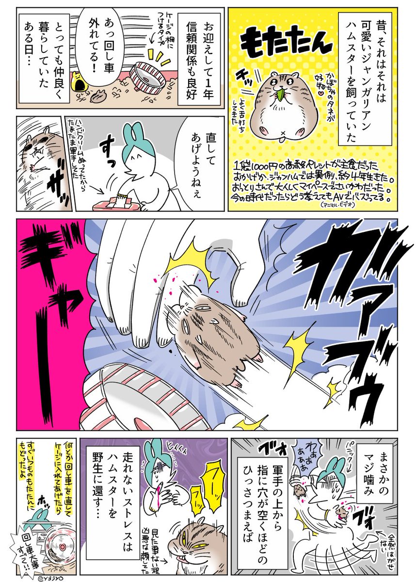 ハムスターが野生に還る理由
#漫画が読めるハッシュタグ 