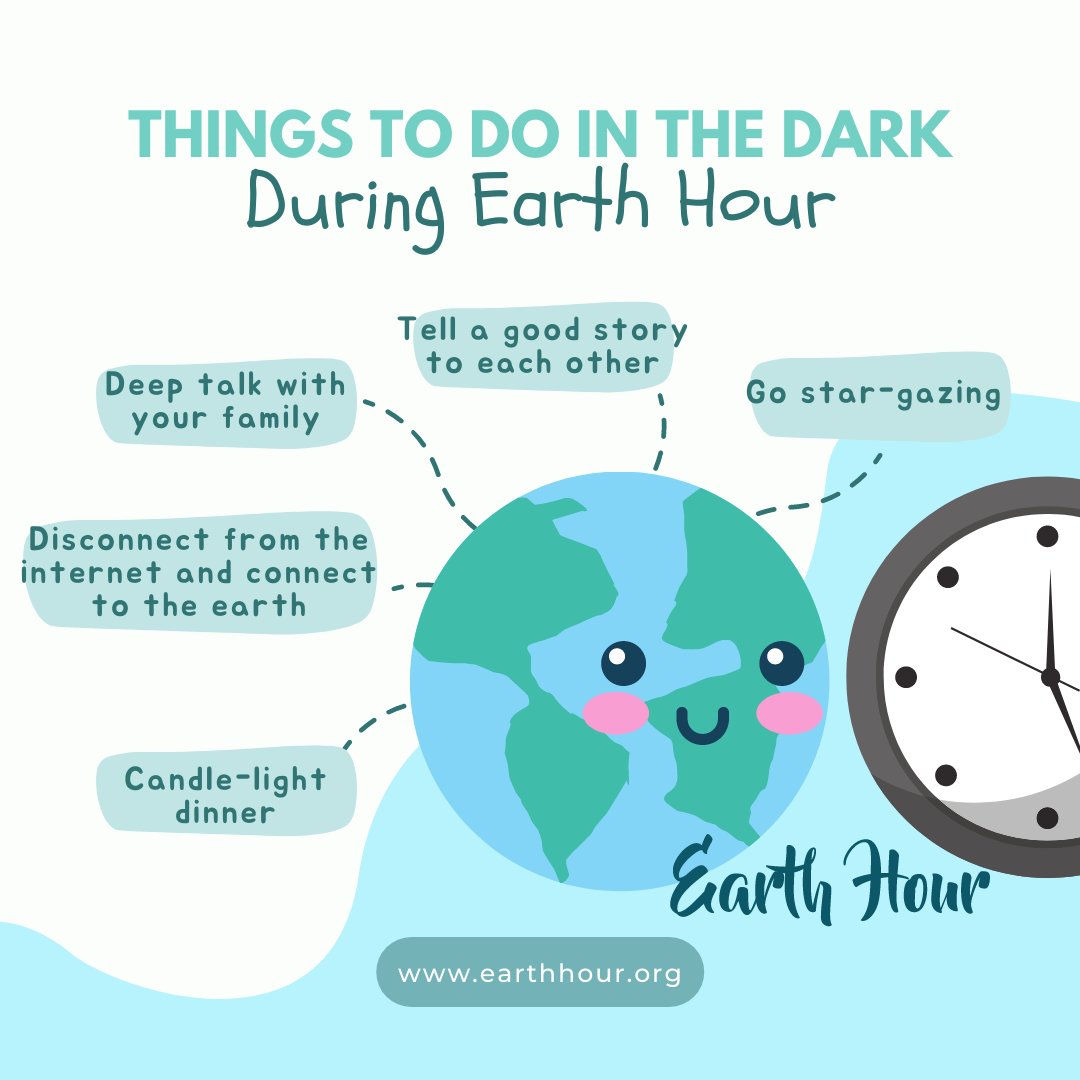 Today at 8.30pm - switch off for #EarthHour all non-essential electric lights in solidarity with the earth and help demonstrate the power of collective action for our future and the planets earthhour.org @EarthHour #worldearthhour #lightsout #environment #shapeourfuture