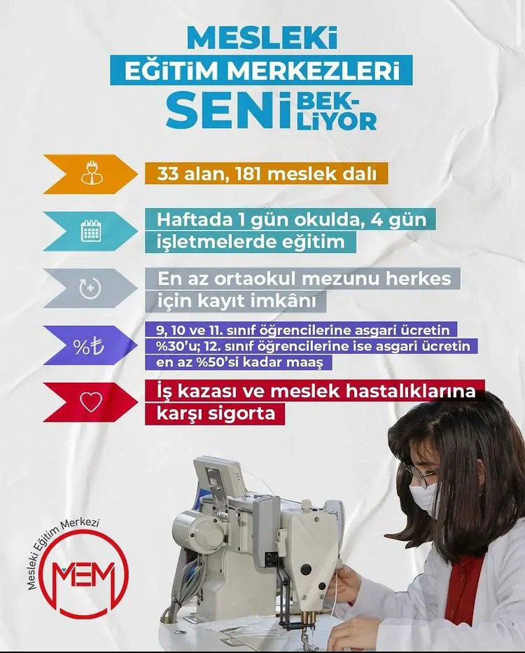 Mesleki Eğitim Merkezleri SENİ Bekliyor.

<a href="/tcmeb/">Millî Eğitim Bakanlığı</a> 
<a href="/istanbulilmem/">İstanbul İl Millî Eğitim Müdürlüğü</a> <a href="/istanbul_MTE/">İstanbul Mesleki ve Teknik Eğitim</a> 
@MeslegimHayatim <a href="/memleventyazici/">Levent Yazıcı</a> <a href="/ZekineDayolu/">Zekine Dayıoğlu</a>
<a href="/memsilivri/">Silivri İlçe Millî Eğitim Müdürlüğü</a>
<a href="/ArtarZeki/">Zekeriya Artar</a>