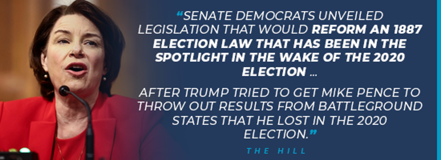 strujillo075's tweet photo. Sen. Amy Klobuchar unveils bill that would prevent future GOP attempts to overturn U.S. Presidential election The proposed legislation would include several reforms:
[ 1 ] – It would ensure the Vice President never has the authority to single-handedly throw out election results. https://t.co/0WTRQjYeVi