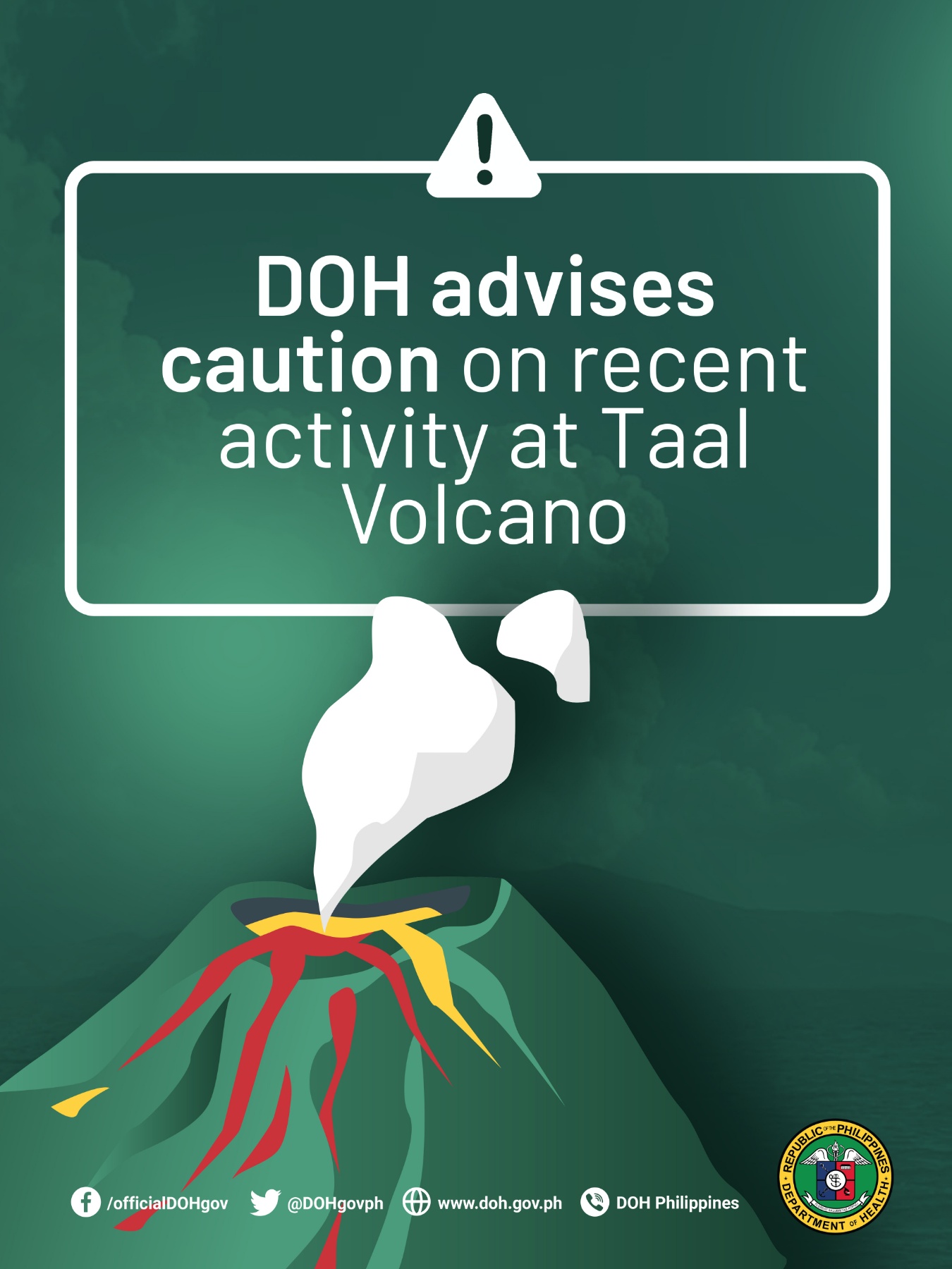 Department of Health on Twitter "STAY ALERT! ⚠️📢 As PHIVOLCS raises