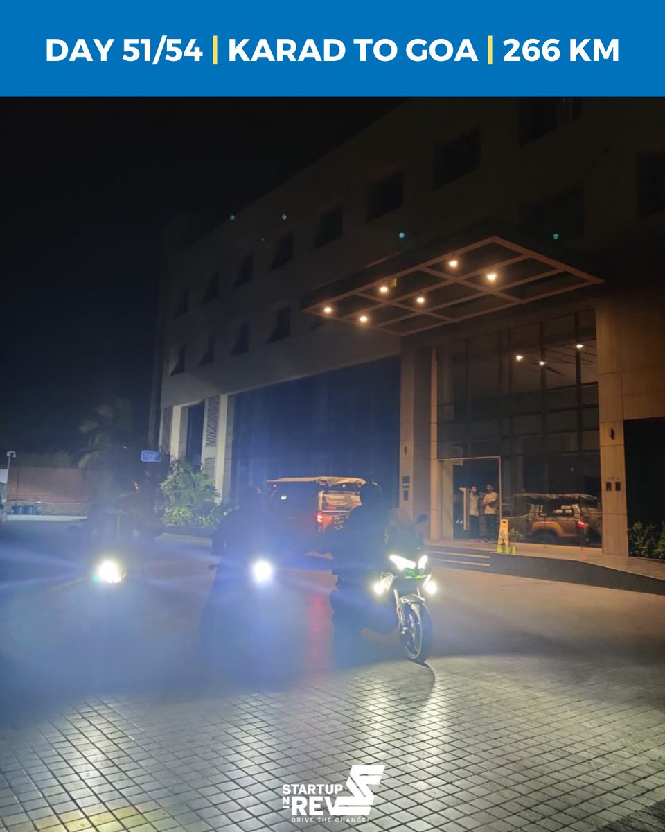 We are in Goa! Just 3 days to go.

#startupnrev #drivethechange #bharatmalaride #electricbharatmala #evstartups #indianstartups #roadsafety #worldrecordattempt #14216kms