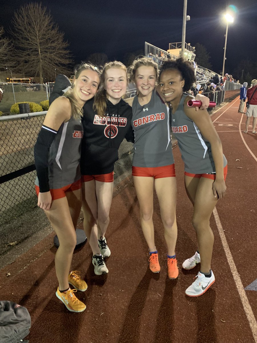 coachkholloway's tweet photo. 🚨 School record 🚨 Girls 4x4 🎉 @ConradAthletics @conradrunners #DARNOC https://t.co/tRpfE5aHeP