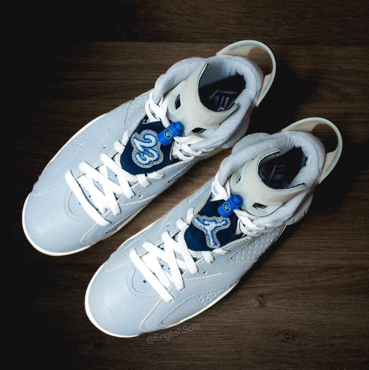 godripapp's tweet photo. Air Jordan 6 PE “Georgetown Hoyas” 💧#airjordan #sneakerhead #nike #playeredition #georgetown https://t.co/tbhaX41yXM