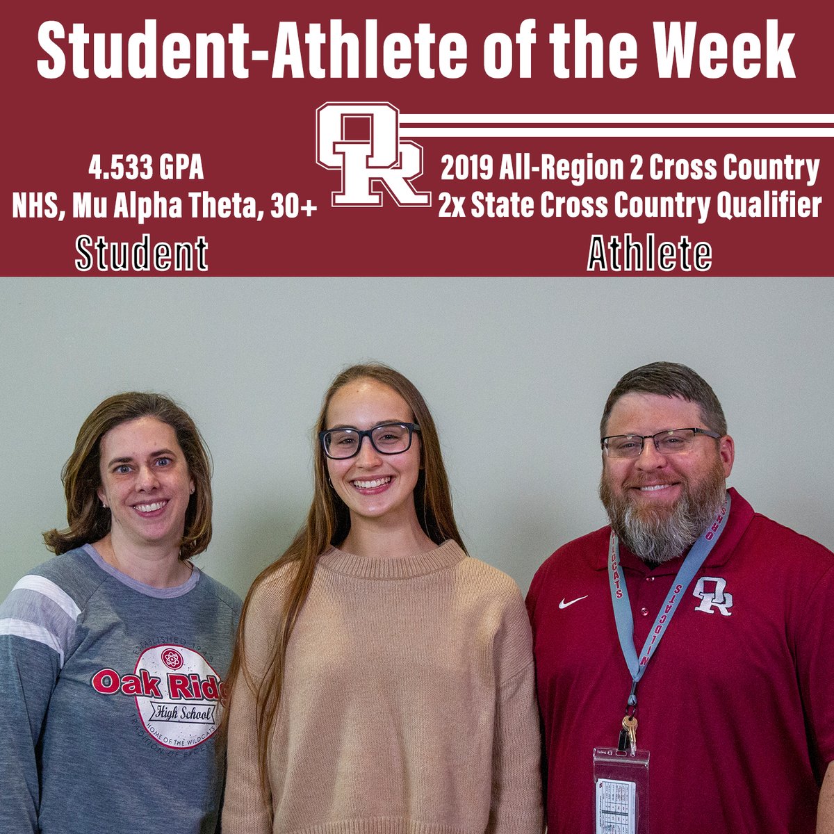 XC Coach Ed Wright says, “Beatrice does every single thing she can do to try to be faster. She’s so dedicated.” That goes for math and ACT, too. XC and Track runner Beatrice Shea is our Student-Athlete of the Week.

⭐️🏃‍♀️  +  🧮🔬📒⭐️
