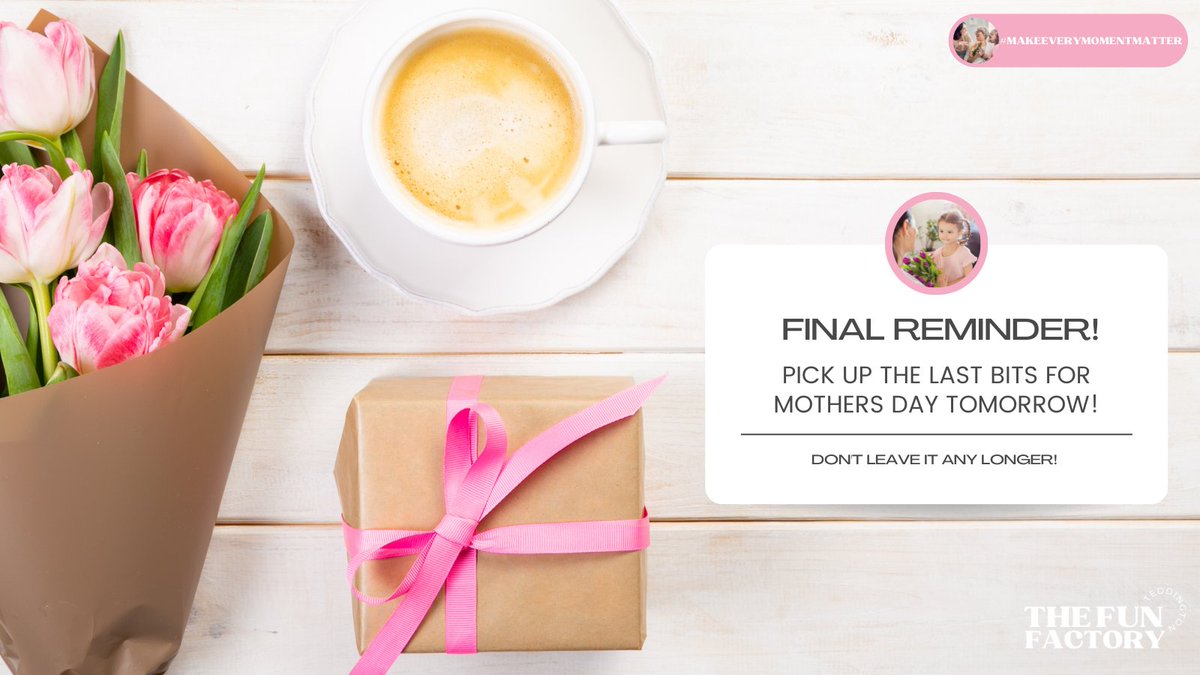 There's just a few hours until our doors close, so if you haven't had a chance to get your Mother's Day details sorted, then be sure to pop down today and avoid any disappointment ahead of tomorrow! ❤️

Balloons, Cards and Decorations...We've got you covered! 💐