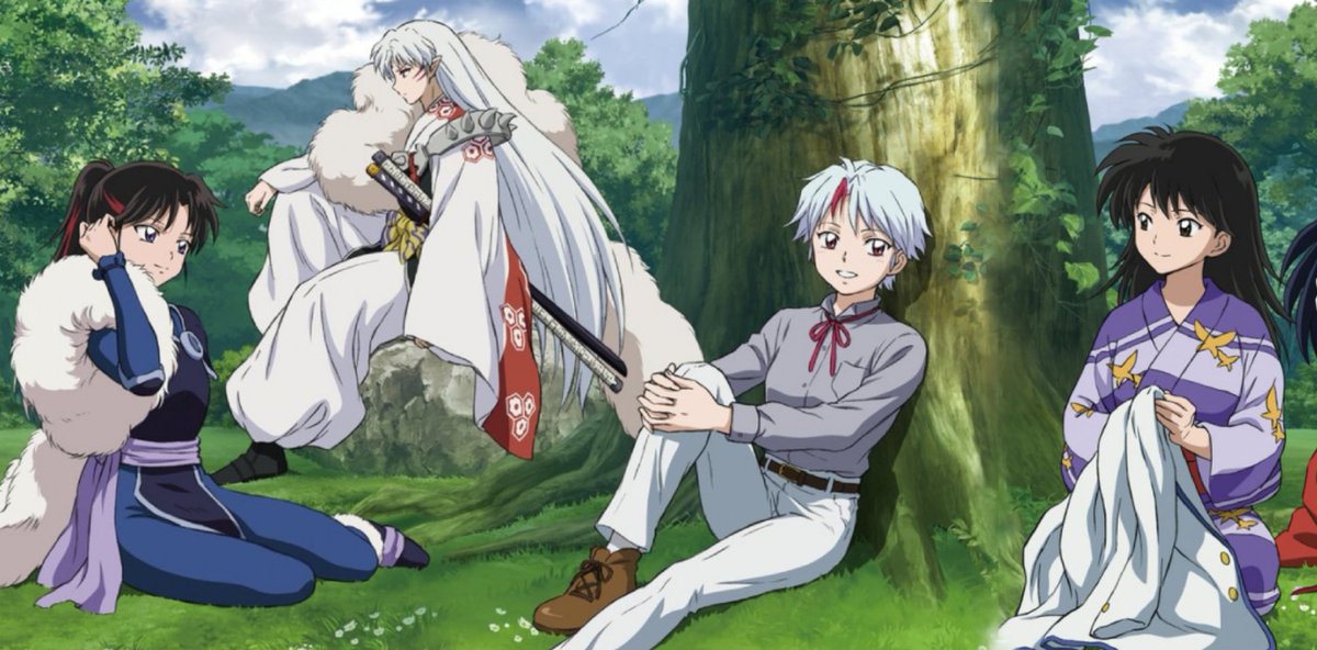 Rin_Meloncita's tweet photo. @hanyo_yashahime I appreciate everyone's work! Thank you! 

But... really they didn't look like a warrior family that was away and suffering for so long, PLEASE, I want to see true love between these 4 characters, I think Sesshomaru could show more and without damaging the character. 🫶🏻 https://t.co/9iJdV9o8q2