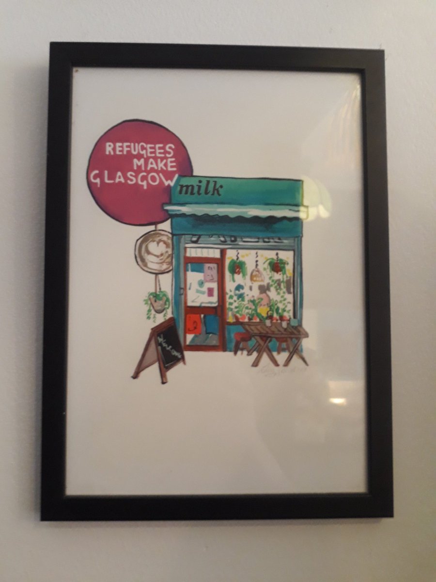 So much love for <a href="/MILKcafeglasgow/">MILK Café</a> &amp; everyone  involved. Delicious food, great chat, good vibes, all the while helping to empower &amp; support refugee &amp; migrant women &amp; children in Glasgow since 2015 💗 milkcafeglasgow.co.uk