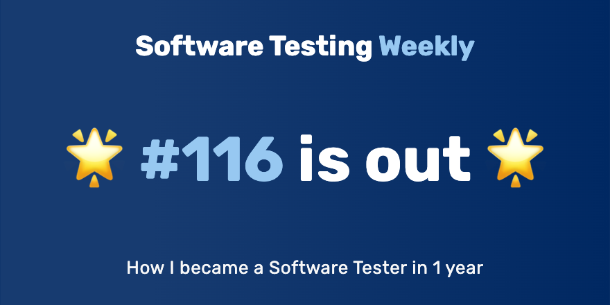 Software Testing Weekly 🚀 tweet media