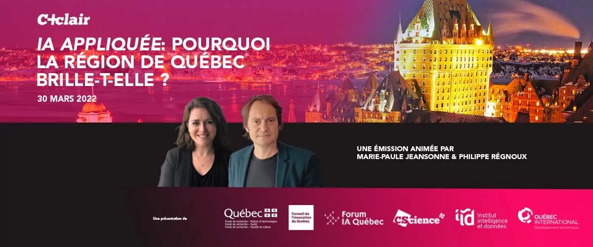 IAQuebecCIQ's tweet photo. 🌟Pourquoi l'écosystème IA de Québec brille t-il ?

💻Pour mieux le comprendre, rejoignez-nous le 30 mars pour l’émission C+ Clair à Québec, en compagnie de notre PDG @MPJeansonne et @philipperegnoux de @CSCIENCEIA 

https://t.co/GjqtKrQClw

#ForumIA #IA #Cclair #Quebec https://t.co/NtaUAubLeU