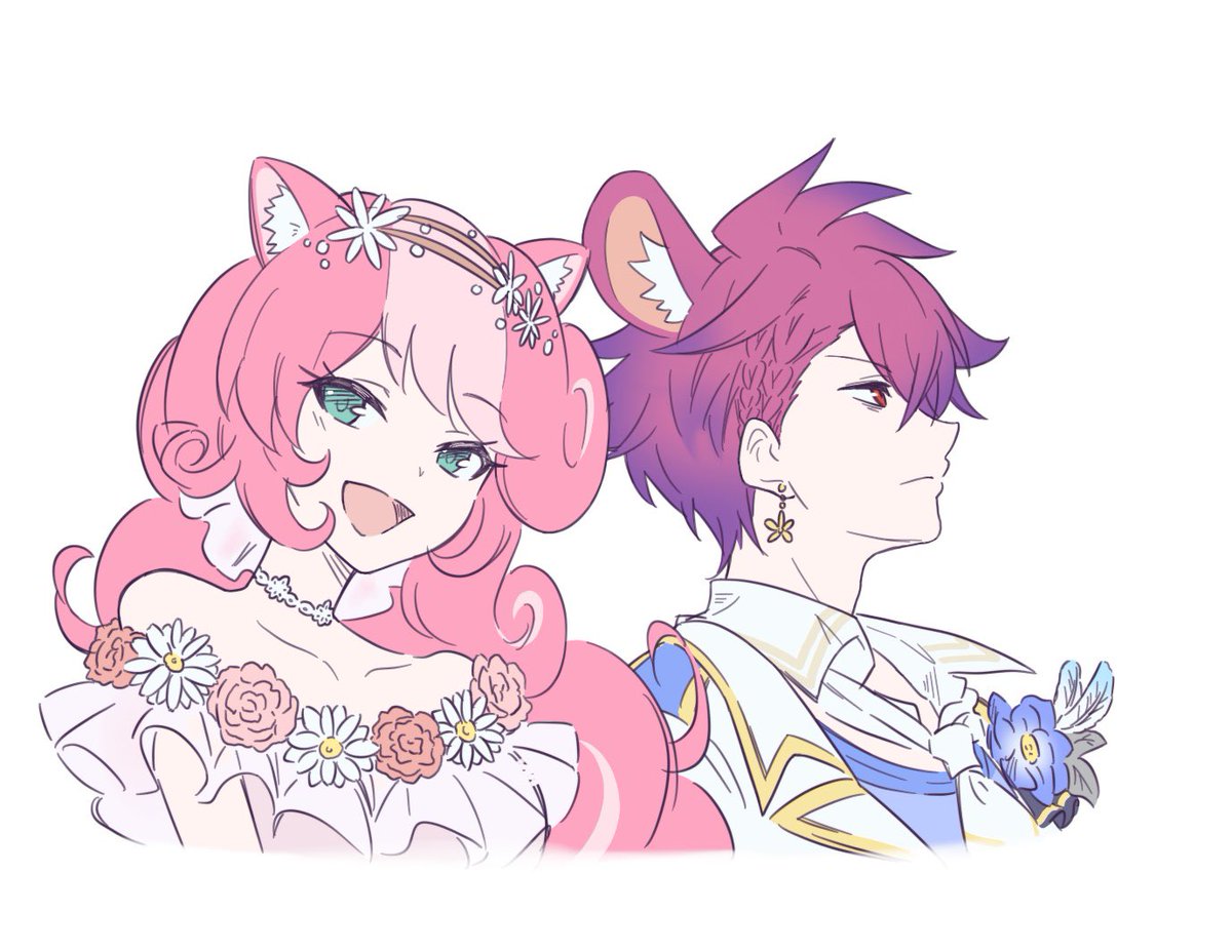 「フェス限スモモネとリカオの落書き 」|置くだけのイラスト