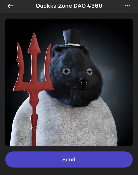 Minted some @QuokkaZoneNFT  this morning and this is what I got #nft #NFTCommunity #DAO #DAOLaunch https://t<a class="tags" target="_blank" title="On Twitter" href="/?out=eyJ0eXAiOiJKV1QiLCJhbGciOiJIUzUxMiJ9.eyJpYXQiOjE3MjUwNTE5NzAsImlzcyI6InR3cG9ybnN0YXJzLmNvbSIsIm5iZiI6MTcyNTA1MTk3MCwiZXhwIjoxNzU2NTg3OTcwLCJyZWRpcmVjdF91cmwiOiJodHRwczovL3R3aXR0ZXIuY29tL1F1b2trYVpvbmVORlQifQ.E1BC-lrKD57mSfECP5S0reD1cnsPf2mT738wEX1jPfnLrenDgI-_KZSF-wHr6c9fKadJOpXOrP2tw1P8lqPOfA">@QuokkaZoneNFT</a><a href="/tag/dao"class="tags"><span>#dao</span></a><a href="/tag/nft"class="tags"><span>#nft</span></a><a href="/tag/nftcommunity"class="tags"><span>#nftcommunity</span></a><a href="/tag/daolaunch"class="tags"><span>#daolaunch</span></a>