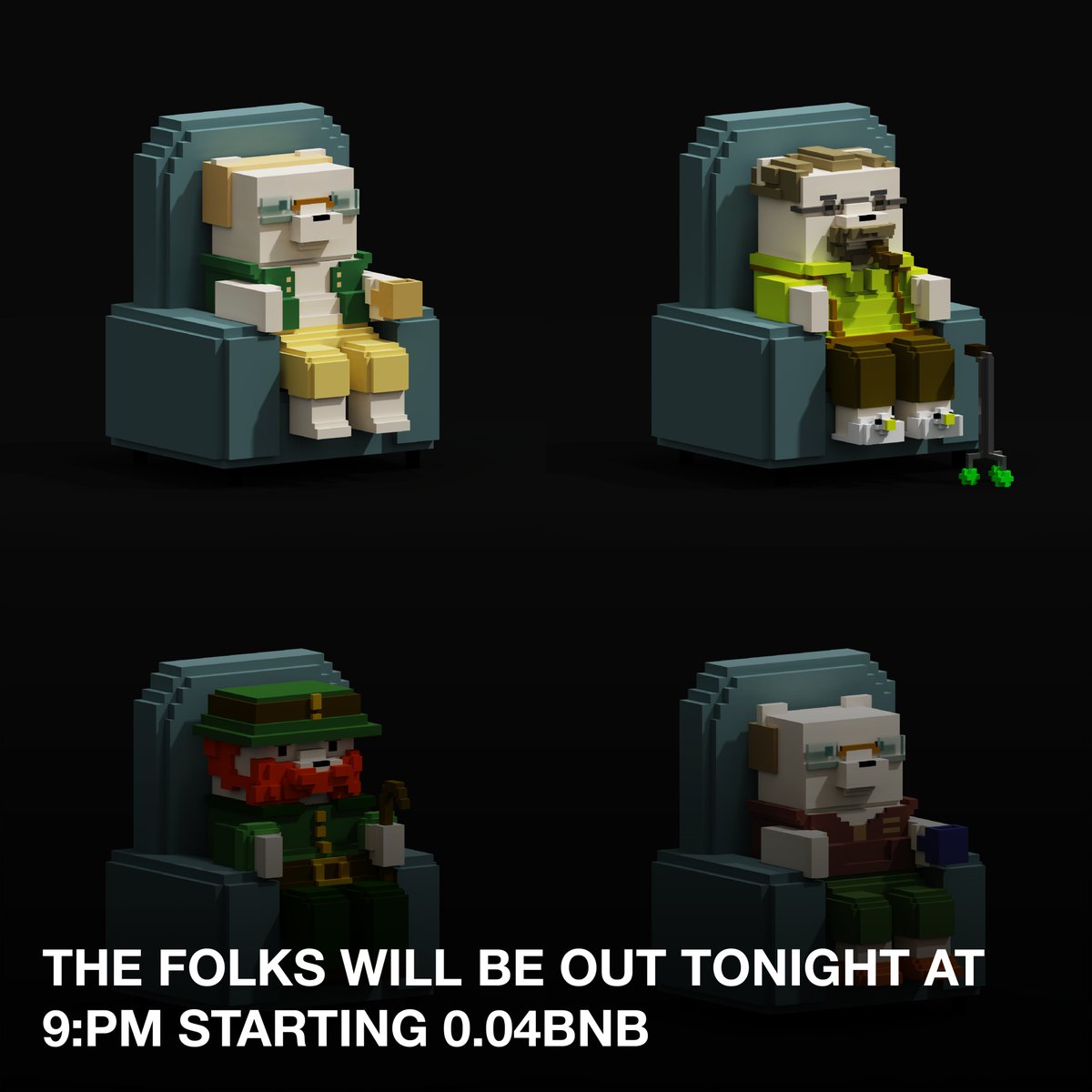 HELP ME RETWEET 🐻‍❄️⚫️⚪️

THEFOLKS are expected to land in our marketplace tonight at 9PM.

Our floor price is going to be 0.04BNB

Come and have a look into our marketplace and see which matches your taste! 

app.pentas.io/user/HYPEBEARS

Read more ⬇️