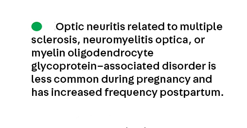 Bonus Key Point 2 from the article #Neuroophthalmology and #Pregnancy by Dr. Heather E. Moss (<a href="/MossLabStanford/">MossLab</a>), which is available to subscribers at continpub.com/OphthPreg. #neurology #MedEd #NeuroTwitter