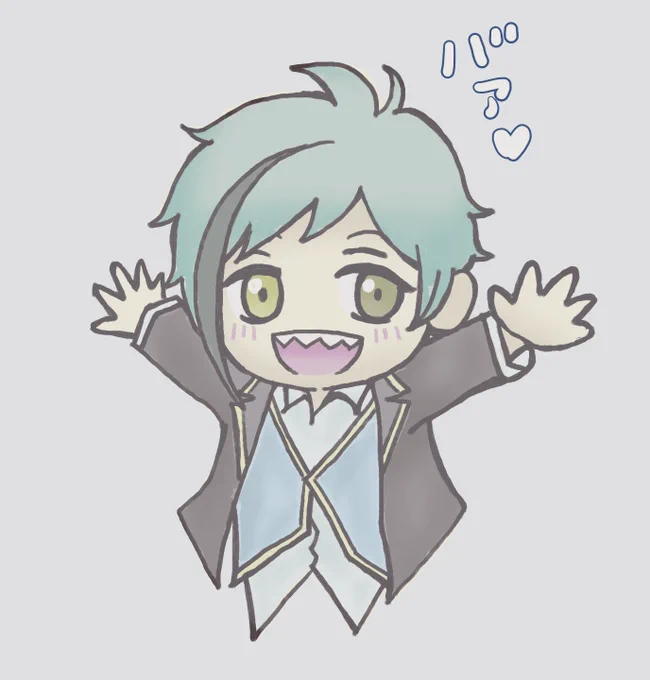 #フロの日だからフロくんください  とりあえず波にのって描いてみた 推す前はずっとのが好きだったな〜