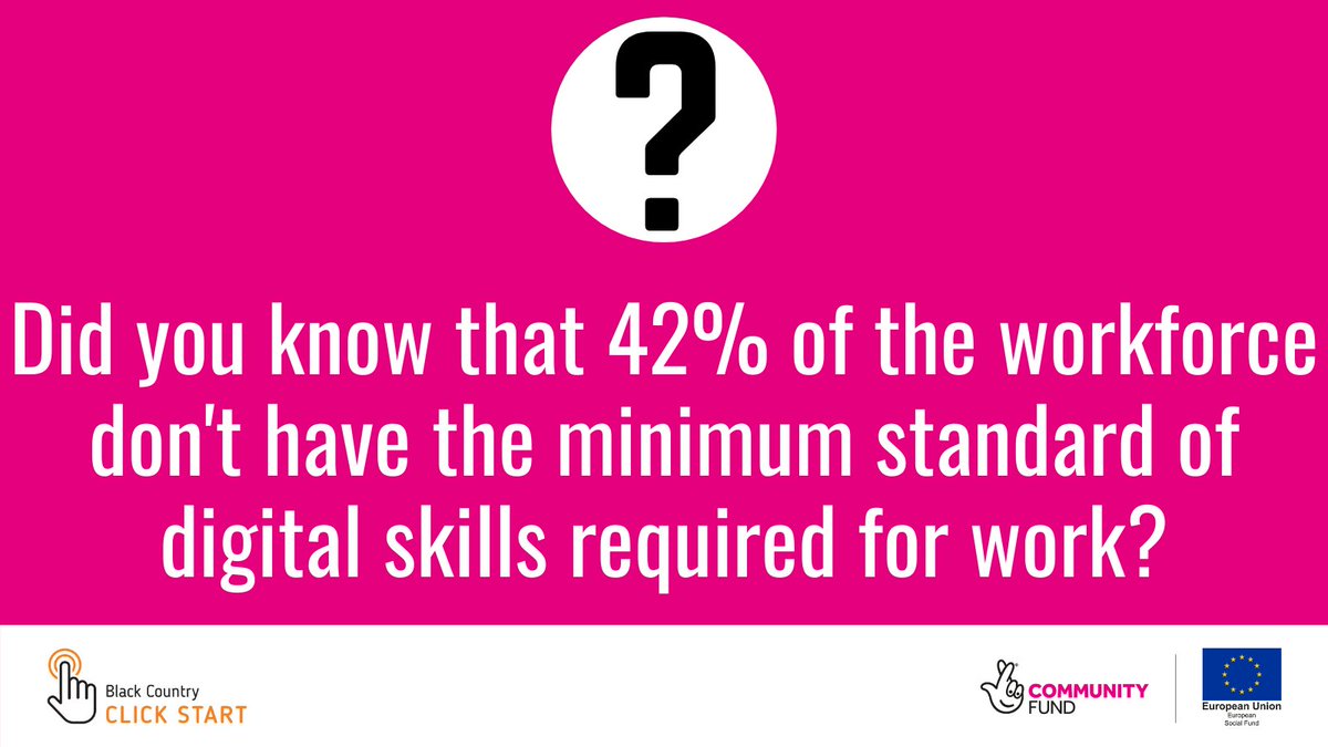 ClickStartBC's tweet photo. If this stat 👇 includes you - we can help. From the basics onwards, our digital coaches are ready &amp; able to get your digital skills up to scratch. Call us on 07595 091676/07740 759722 and get started today. #ClickStartBC #TNLComFundESF #EssentialDigitalSkills #DigitalWorkSkills https://t.co/8i7ZdSMpiK