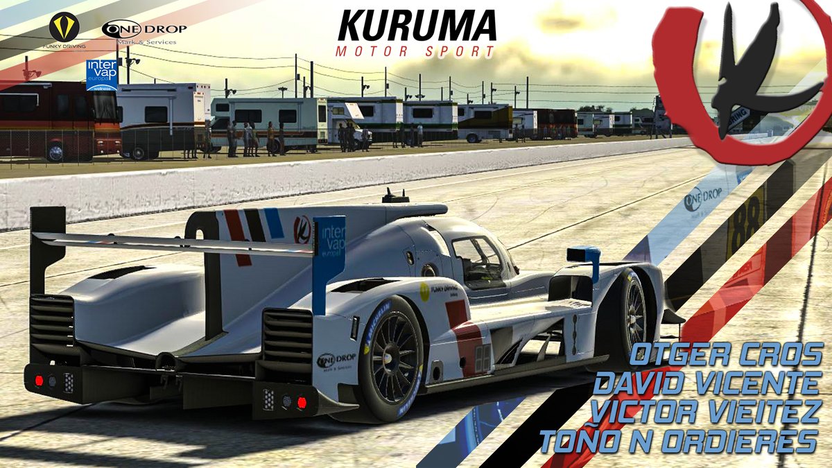 ❗️iRacing❗️

3º Evento especial de <a href="/iRacing/">iRacing</a> en el siempre exigente circuito de Sebring

🏆 12h Sebring
🇺🇸 EEUU
🏎️Dallara LMP2
🕙13:00

🟠 <a href="/Altexx/">Toño N.</a> 
🟠 <a href="/Otger_Cros/">Otger Cros</a> 
🟠 <a href="/dvm31/">David Vicente</a> 
🟠 <a href="/victorvieitez/">V.Vieitez</a> 

💧 <a href="/OneDrop_M_and_S/">One Drop</a>
🔵 <a href="/IntervapE/">InterVap Europa</a>