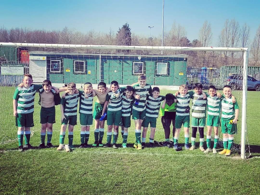 BirtleyTFC's tweet photo. CONGRATULATIONS | Well done to Sir Jimmy Moffatt and @btjuniorsfc U11s for their win this morning which guarantees them promotion to the top division next season. Geet up lads!
#UpThePeas #AllezAllezAllez https://t.co/e49rLquQQf