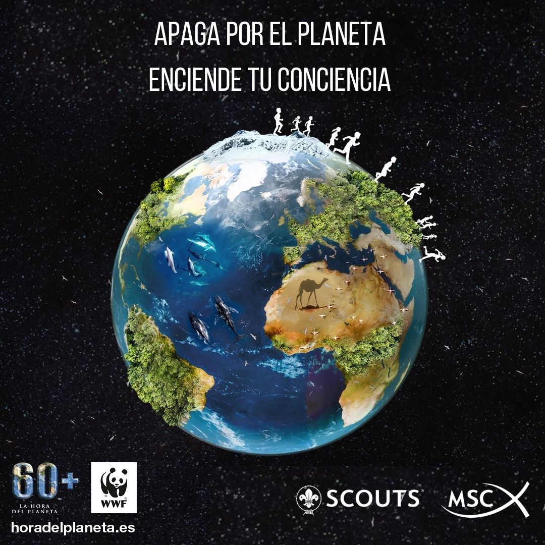 GStoDomingoS's tweet photo. 🌍 Apaga por el planeta y enciende tu conciencia.
¡No te olvides! Hoy sábado 26 únete a la #HoraDelPlaneta de 20.30h a 21.30h.
#RetoScoutSolar https://t.co/NAe3mUGgjF