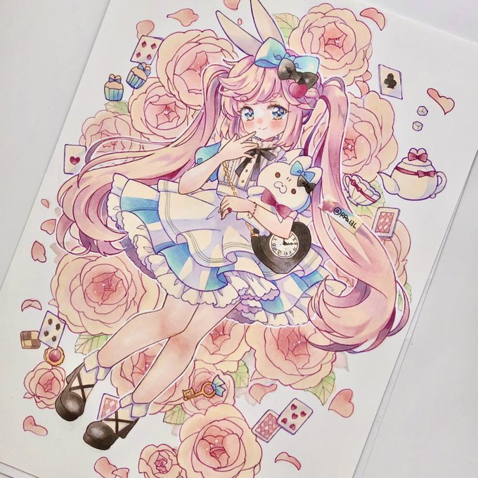 薔薇とアリス🐰🃏
#オリジナル 