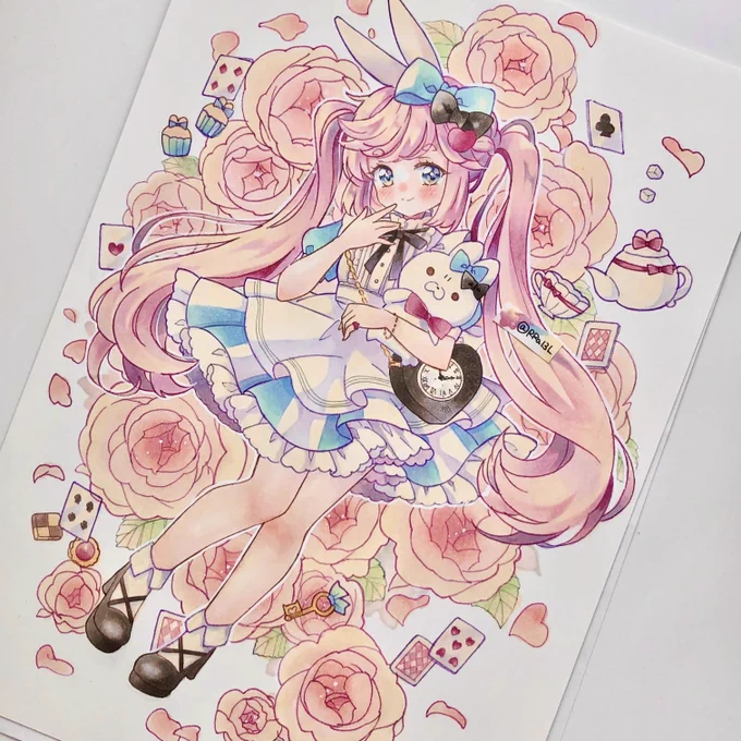 薔薇とアリス🐰🃏
#オリジナル 