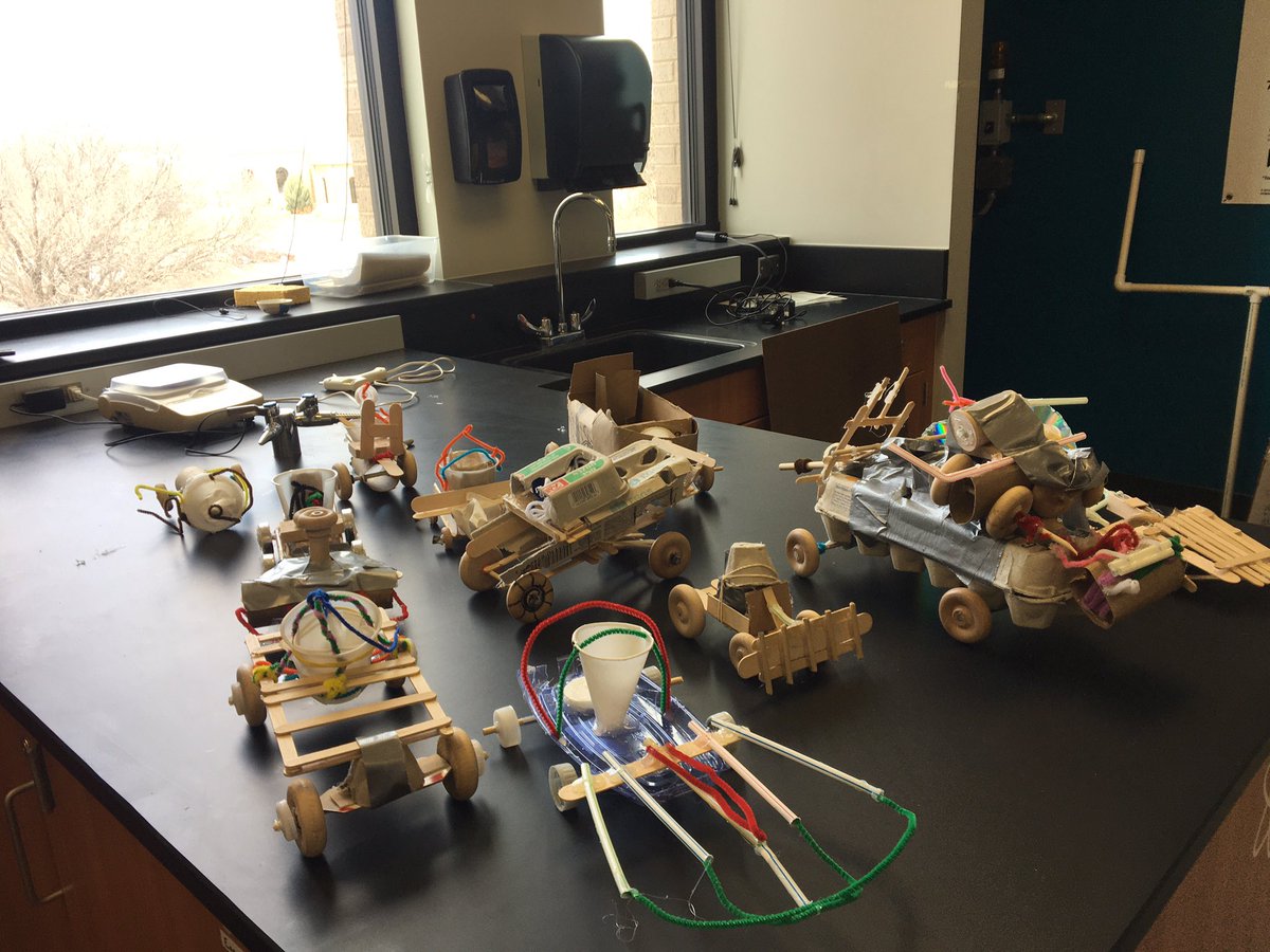 USD305's tweet photo. RT @SHSHammond: Physical science students modified balloon cars to protect a passenger during a crash. They considered safety features: seatbelts, crumple zones &amp; passenger compartments. They ran tests , calculated velocity &amp; momentum at impact. #why305 https://t.co/5cPDe6fbMM