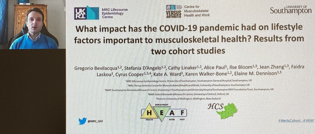 Excellent presentation by @GregorioBevilac at #OsteoCongress #WCO2022 on the impact the Covid-19 pandemic has had on lifestyle factors important to musculoskeletal health. @MRC_LEU @RDsouthampton @UoS_Medicine