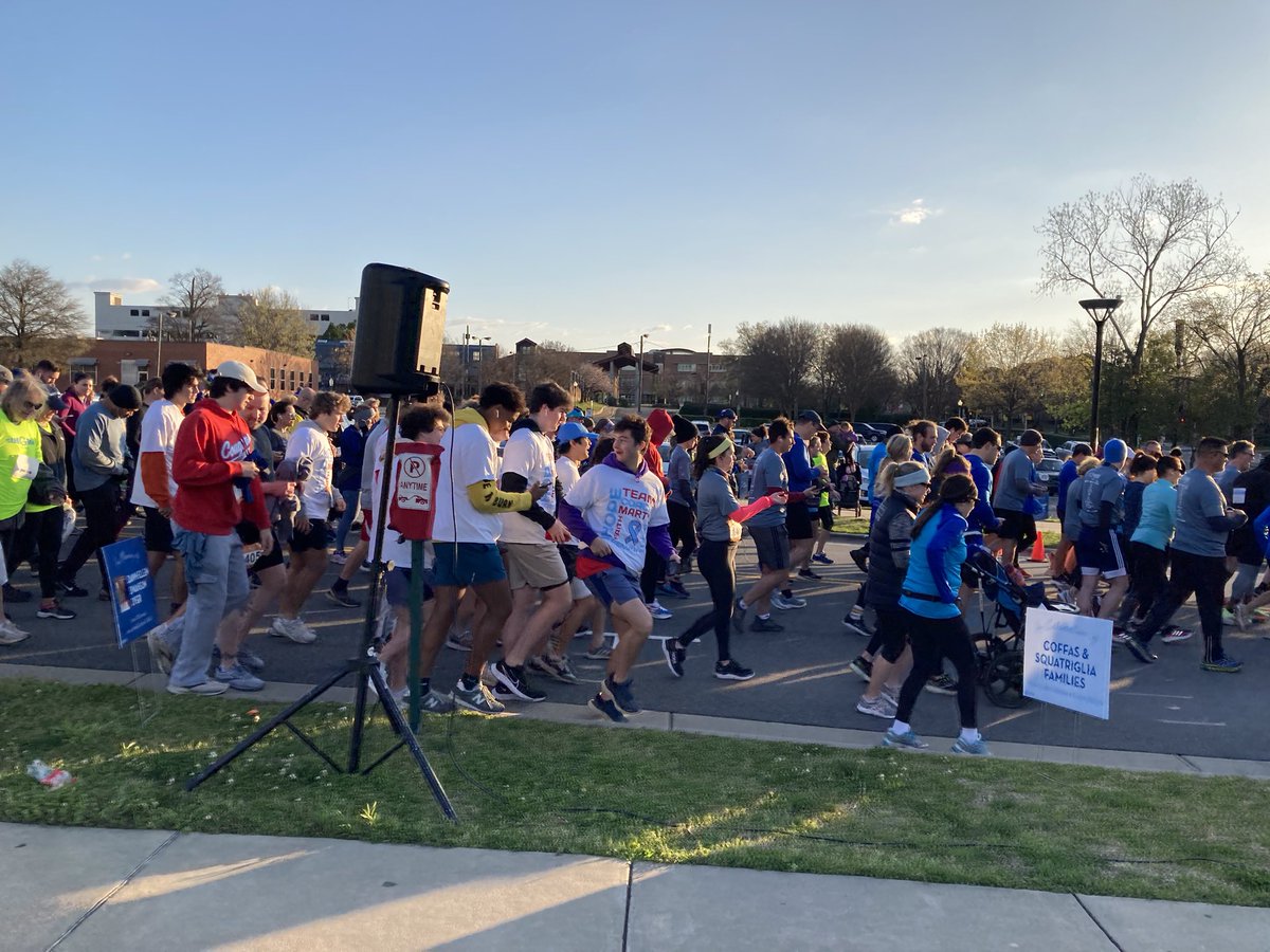 CCHSCougarNews's tweet photo. Charlotte Catholic students are participating in the Get Your Rear in Gear 5K in honor of Coach Marty who is battling cancer.  #BlueForCRC
#GoCougars 💙 https://t.co/a2gqapznuO