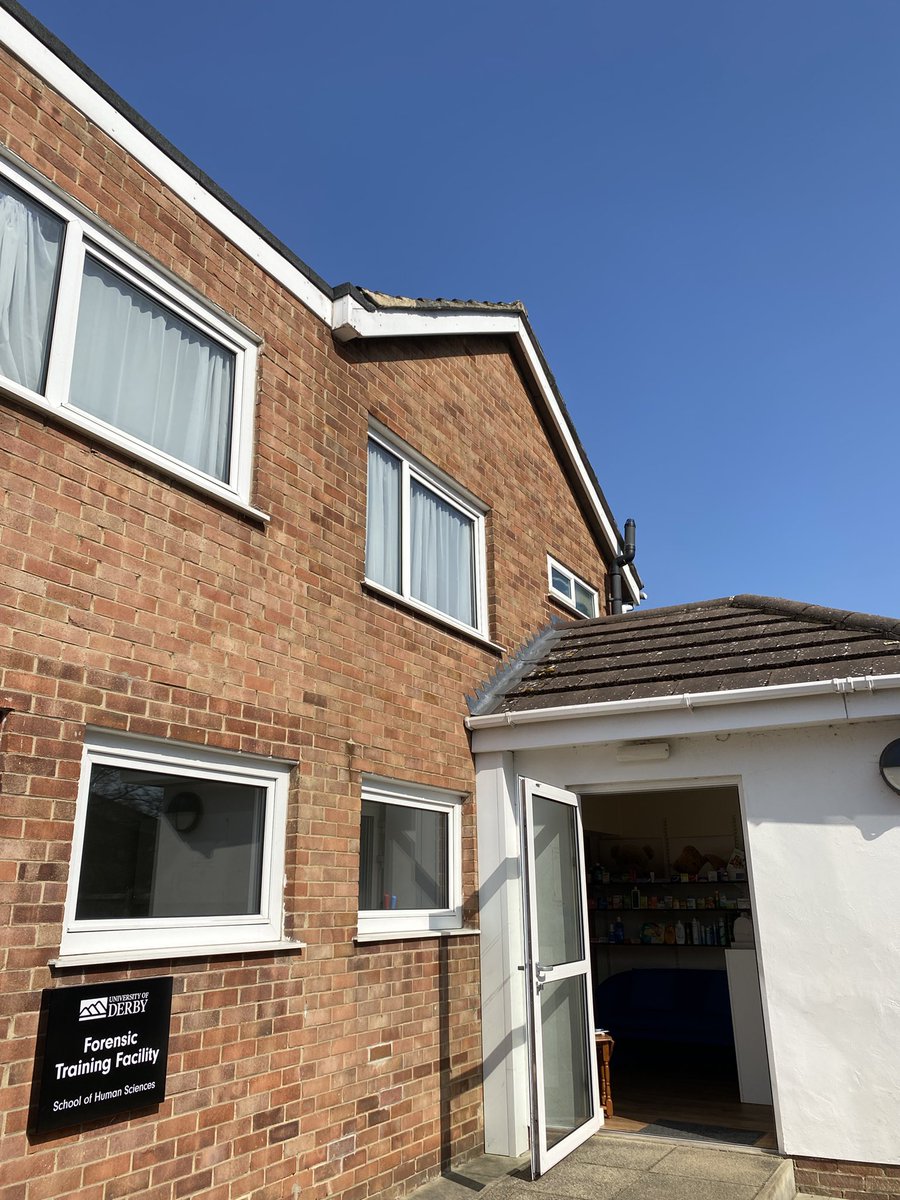 Gorgeous day for showing people around the Forensic Training Facility @derbyuni open day!!