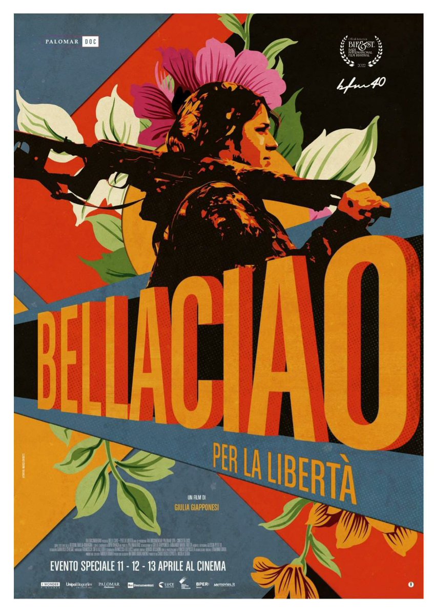 Proud of Giulia Giapponesi and grateful to Palomar and all the crew of Bella Ciao - per la Libertà today in world premiére at Bifest.