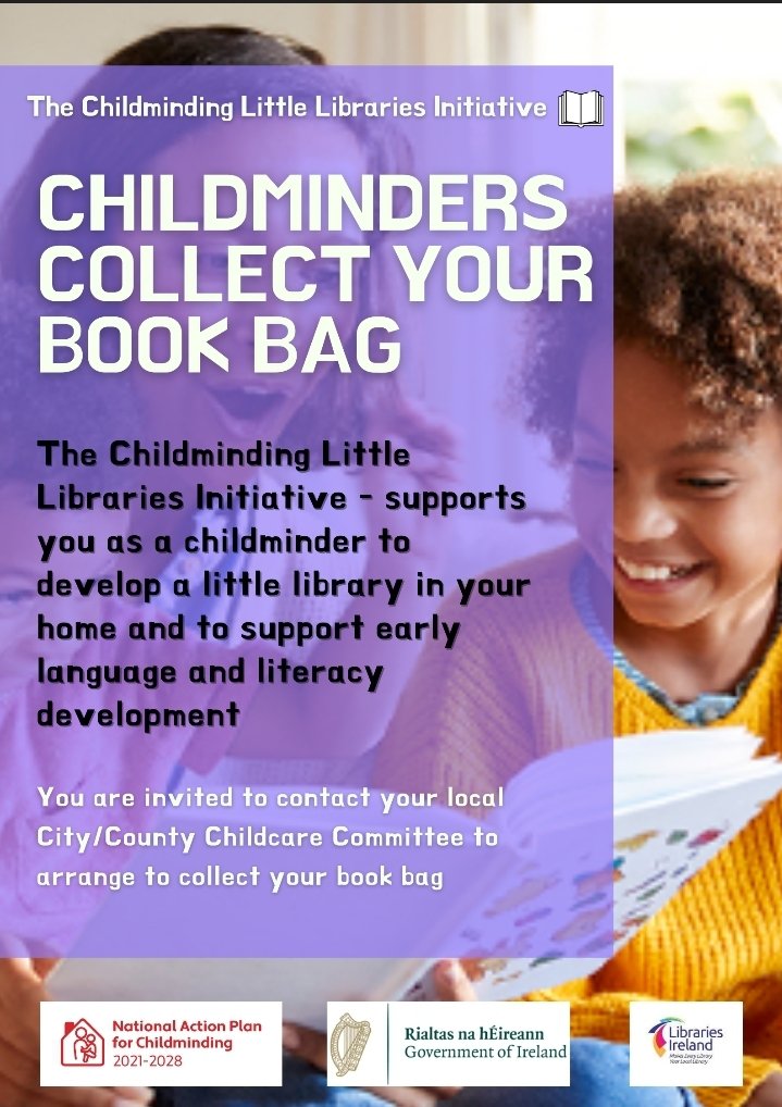 Did you know Childminders are entitled to a free First 5 Little Library book bag? 📚
Please contact us here in Cork City Childcare to arrange collection:
Info@corkcitychildcare.ie or tel. 021 4310500
