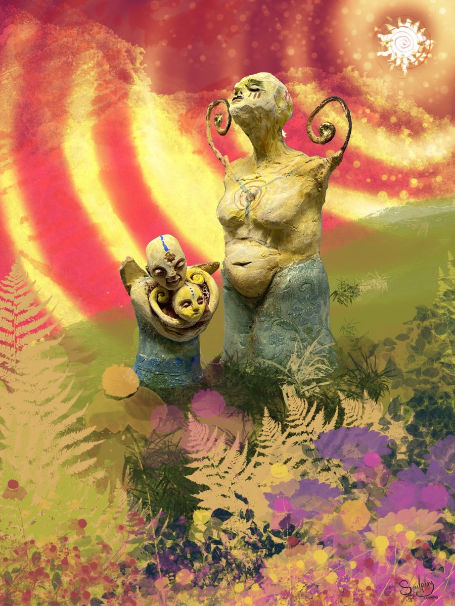 SoulplayClayNFT's tweet image. Bubbling up from a shared primordial "Lineage,"