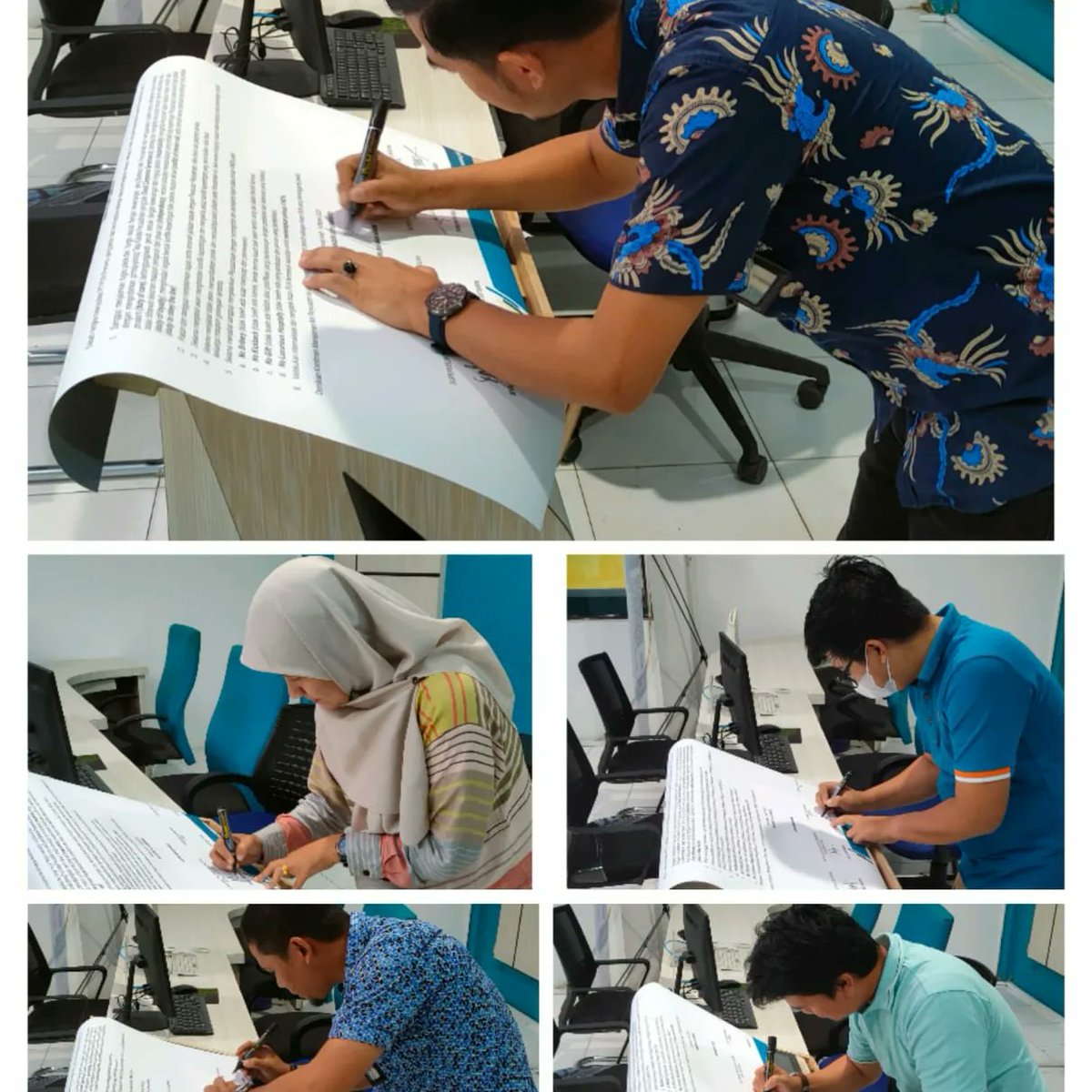 plnlambaro's tweet photo. Komitmen SMAP (Sistem Manajemen Anti Penyuapan) PT PLN (Persero) ULP Lambaro Semester 1 tahun 2022.
Penyampaian deklarasi SMAP dilakukan pegawai PLN ULP Lambaro yang dipimpin oleh Manajer PLN ULP Lambaro dan penandatanganan Komitmen SMAP oleh seluruh Manajemen PLN ULP Lambaro. https://t.co/W5WoDnGvJq