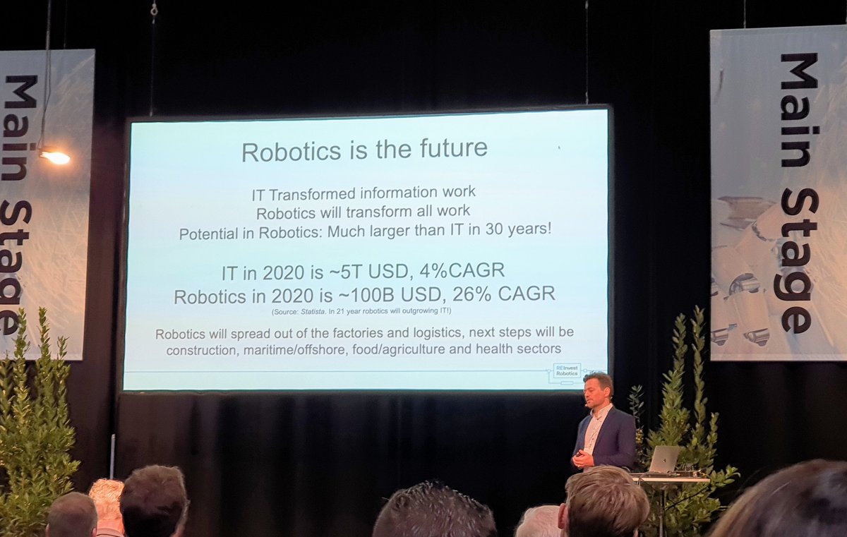 NikiGrigoriou's tweet photo. IT and robotics growth!
Love this perspective presented by @Esben_RE  at the R-22 Robotics, Automation and Drones conference.

#r22 #intelligentsystems #Industry40 #robotics #Automation https://t.co/Cko158fcNg