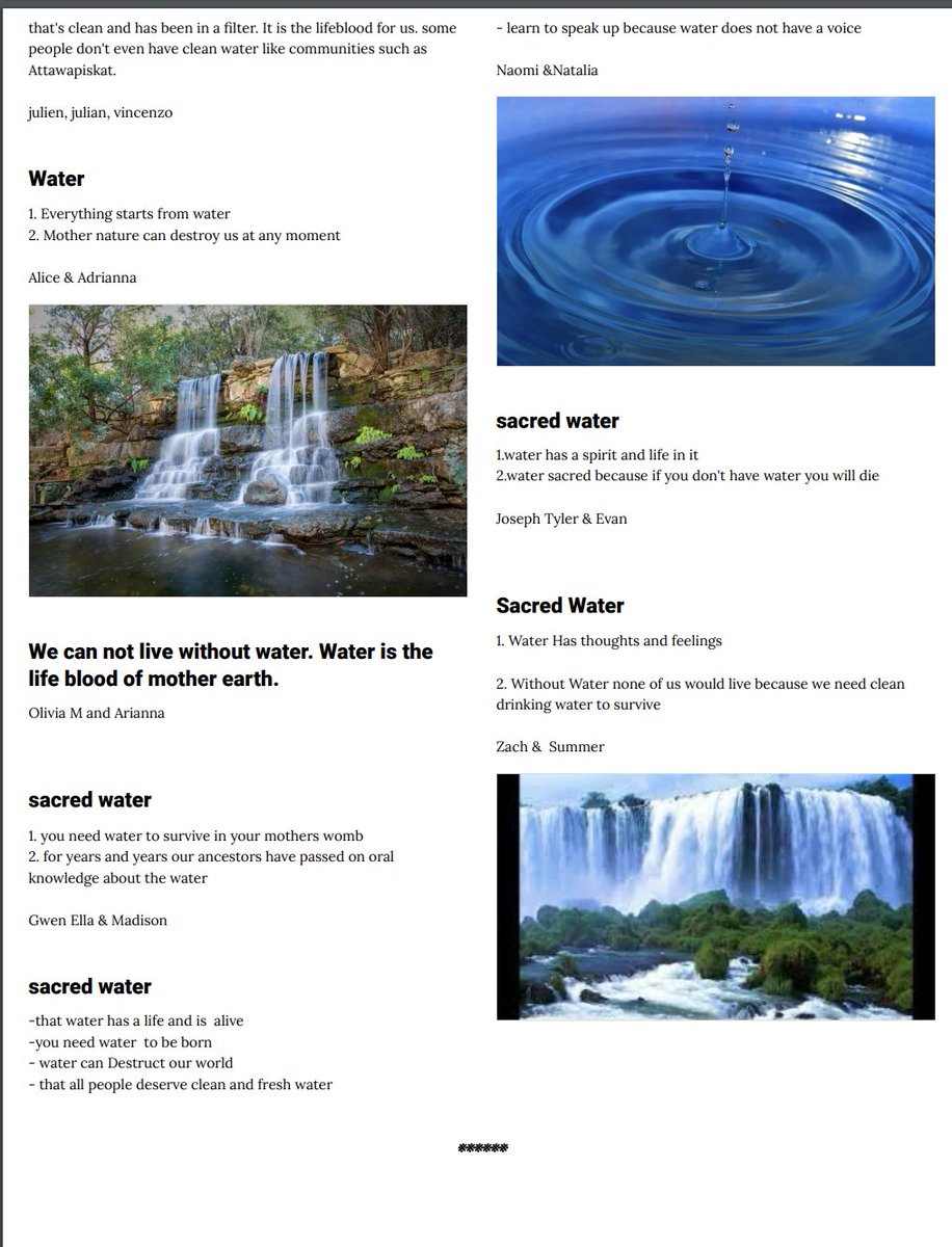 We had a busy and great first week back! 
Below are some of the Gr. 5/6 highlights from our learning about World Water Day; "Why is water so sacred?" Also, our participation in Earth Hour was a success! #WorldWaterDay2022 #EarthHour2022  <a href="/GoodShepherd_CS/">Good Shepherd CS</a> @DCDSBIndigenou1