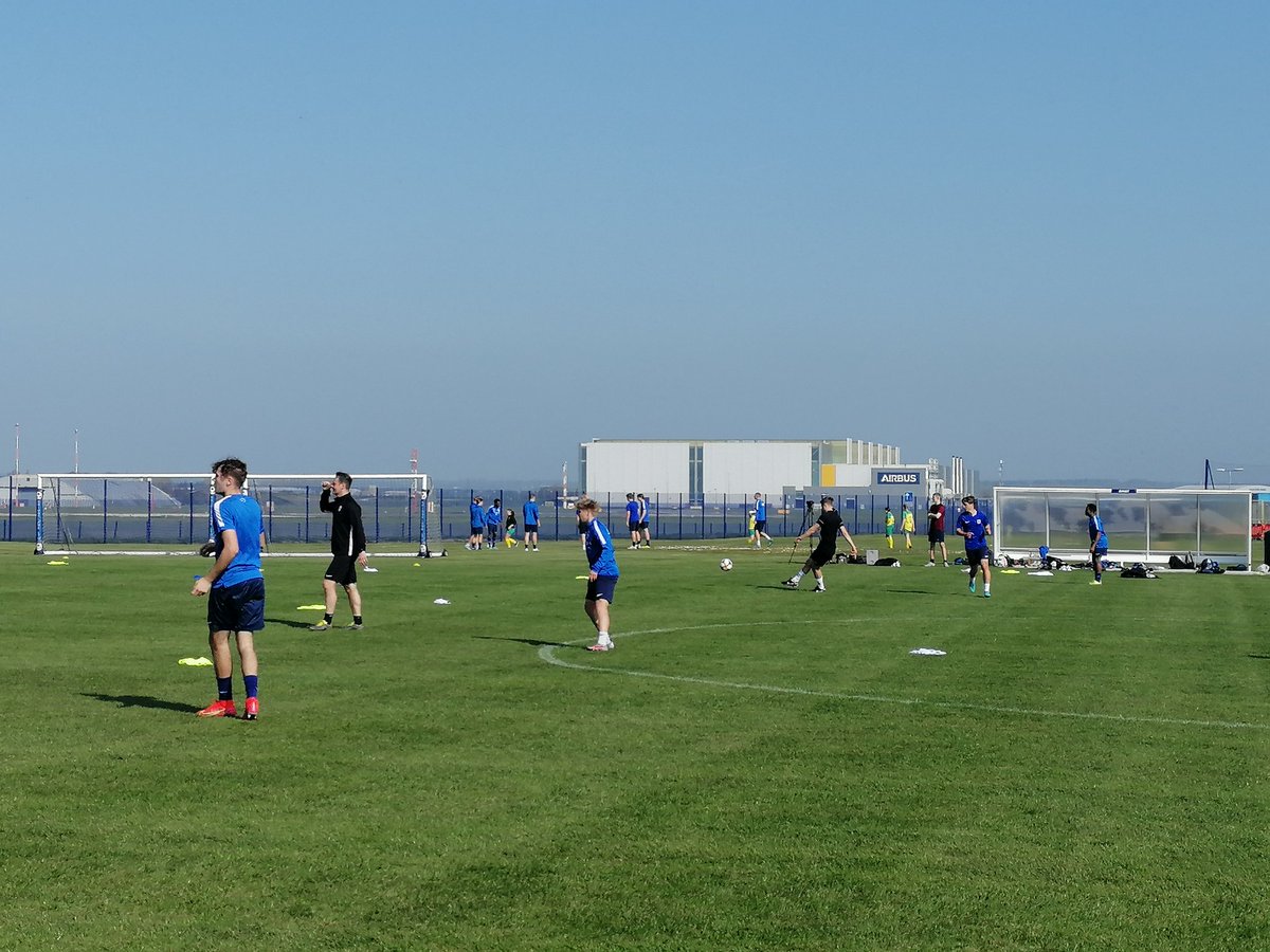 Lovely morning for training for Finland U18 at <a href="/airbusukfc/">Airbus UK Broughton</a> this morning, thanks to everyone at the club for their continued assistance and support.