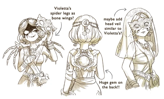 Remember when I said Margie's Moonblessed skin lacked something and needed to add more unique parts from Violetta's Light Guardian design...
I finally drew something about it
(yes I procrastinated on it for months)

#IdentityVfanart 