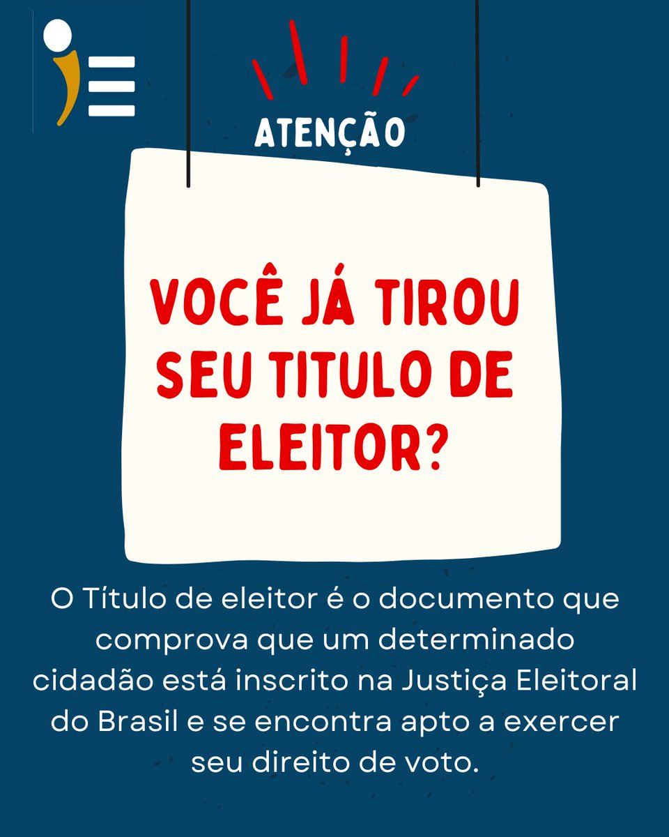 InfoEnem's tweet photo. Então, como tirar o título?
É muito simples tirar o primeiro título de eleitor. 
#Eleição #Direitosedeveres #Seuvotoimporta https://t.co/IRn75nu46C