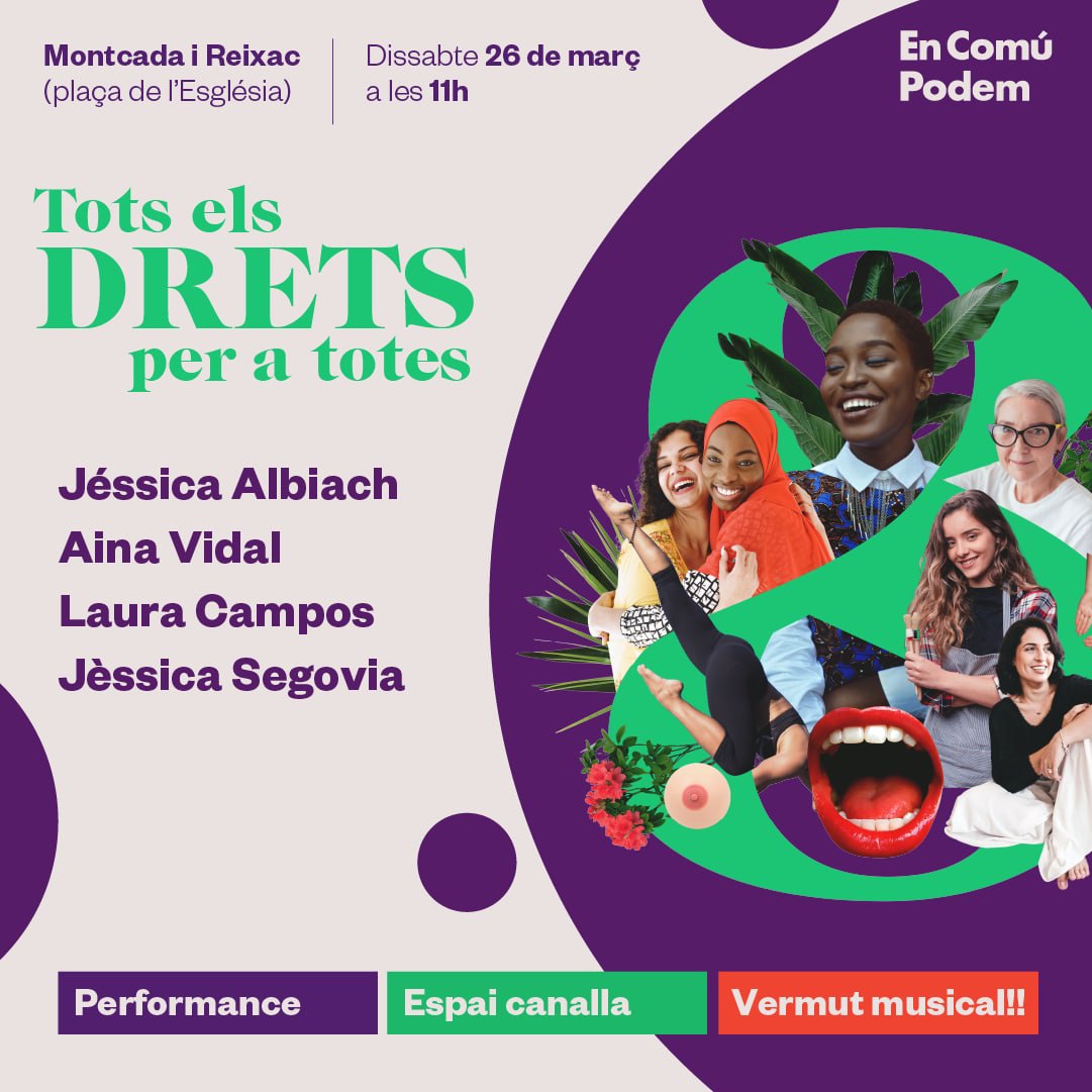ClariOrganvidez's tweet photo. Avui quatre JEFAZAS estan en un escenari parlant de precarietat femenina, sostre de cristall i un etc..
De feminisme i el necessari d'ell per a la construcció d'una societat justa amb @jessicaalbiach @lauramir77 @AinaVS @jessegoval7
#ElPresentEsFeminista 👇💜✊ https://t.co/FsnmZTzFCg