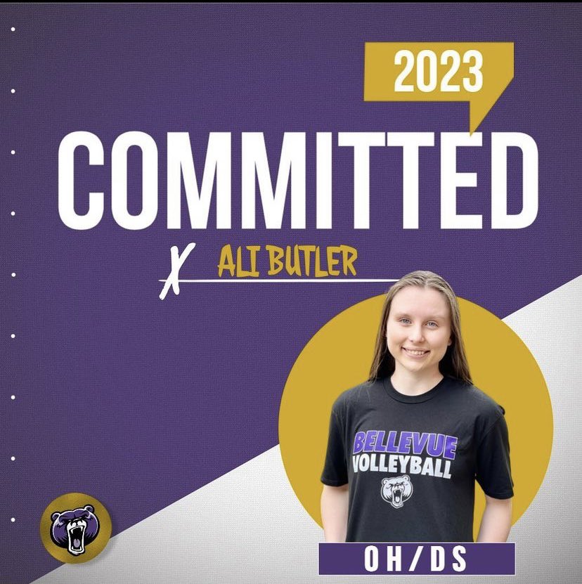 Premier 17 Black (@premier17black1) on Twitter photo Big congratulations to <a href="/Ali_Butler13/">Ali Butler</a> on her recent commitment to Bellevue University (<a href="/BUBruins/">Bellevue Bruins</a>) to continue her volleyball career. Ali is an all-state outside hitter/defensive specialist 🏐🤩💪 Big congratulations to <a href="/Ali_Butler13/">Ali Butler</a> on her recent commitment to Bellevue University (<a href="/BUBruins/">Bellevue Bruins</a>) to continue her volleyball career. Ali is an all-state outside hitter/defensive specialist 🏐🤩💪