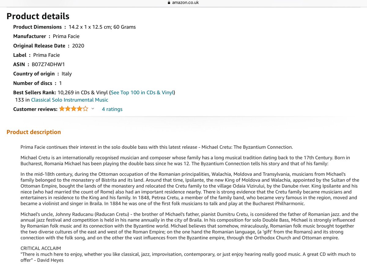 MichaelDCretu's tweet photo. Very pleased that my album is going up again in amazon best sellers rankings, thank you so much for your support! ❤️❤️❤️ https://t.co/Ig98MdaDyj