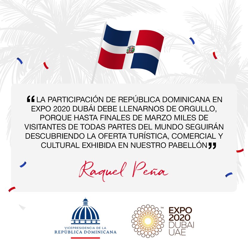 Durante su estadía en #Expo2020 #Dubái, la vicepresidenta de #RD sostuvo varias reuniones con el propósito de promover la colaboración entre nuestro y los #EmiratosÁrabesUnidos, además de fomentar la inversión extranjera directa en el país.