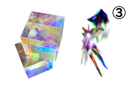 キラキラ少女が出来るまで。
1.  ラフを描く 
2. ②のテクスチャーを①のラフにクリッピングする。
3 ③のテクスチャーをスクリーン等にして、変形させ使用。←これはpixivFANBOXの藤ちょこ先生を支援すると使用出来ます。
4.色調補正をして完成です。 