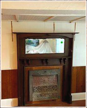 A customer's vision came to life with all things salvaged from our warehouse. An Antique mantel with beveled mirror, 7' wide quarter sawn flooring used as wainscotting and a Victorian era fireplace insert. 
#recycle #salvage #mantel #fireplaceinsert #quartersawn #diy #design