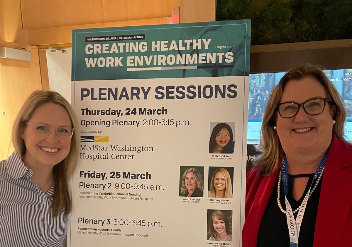 We are delighted by the positive response to Drs. Brittany Haskell & Susan Andrews' #SigmaCHWE22 presentation on healthy nursing academic work environments. (As a staff member at VUSN, I can attest that VUSN is truly a wonderful place to work.) #NursingSchool #NPsLead #VandyGram