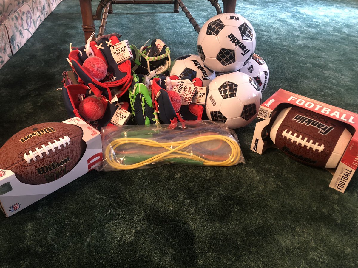 AkronNSCS's tweet photo. Don’t forget, our Kits for Kids fundraiser is still going strong! Need help finding things to donate?  Anything in this picture will be welcomed. Soccer balls, baseball mitts, jump ropes, all of it! We are collecting for middle-school aged children until April 1st, so get going! https://t.co/gHIiP7ASus