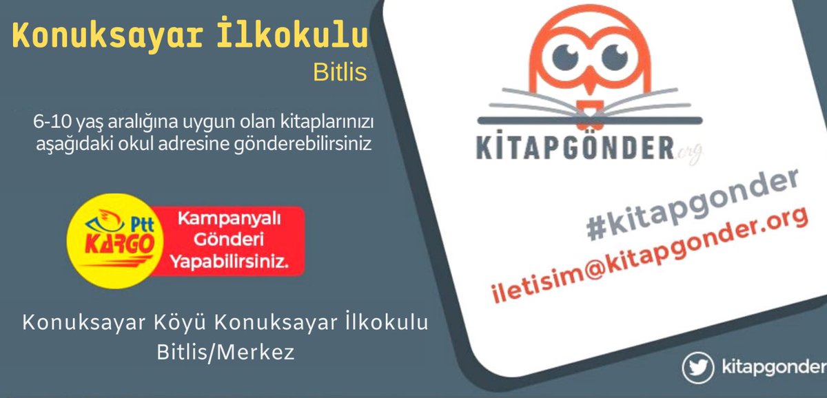 kitapgonder's tweet photo. "Okuyan bir çocuk düşünen bir yetişkin olur."

Çocuklarımızı kitaplarla buluşturmak için gelin bir kütüphane kuralım.

6-10 yaş aralığına uygun kitaplarınızı aşağıdaki okul adresine göndererek destek olabilirsiniz📚😊 https://t.co/PyGAY5UbxB