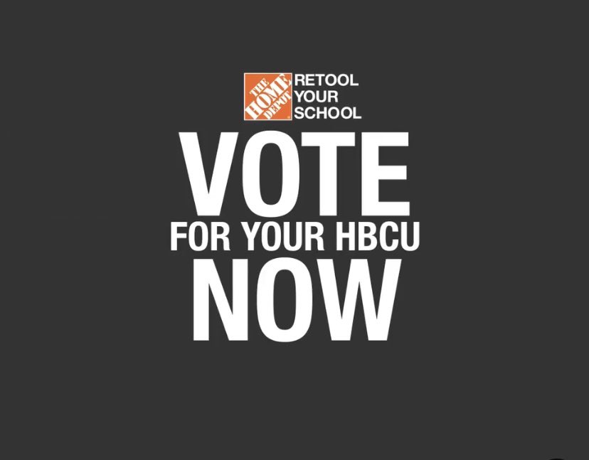 It's about that time, HBCUs! #HomeDepotRetool voting is winding down. ⏰  Make sure you, your classmates, alumni, professors — everyone! — get their votes in by 11:59 PM, EST. Vote nonstop at retoolyourschool.com/vote or on Instagram and Twitter using hashtags #RYSSUBR