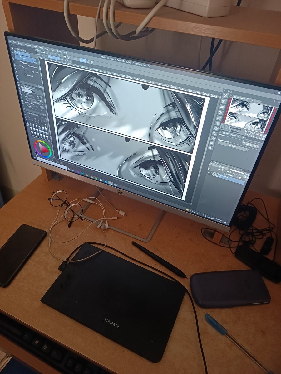 Samii4141's tweet photo. NEW chapter is coming!!
btw this is my setup!
.
.
.
.
.
.
.
.
..
.
.
#manga #art #comic #wip #setup #artsetup #anime https://t.co/1aTX9CVQJO