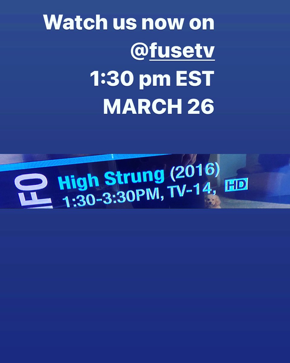 Check out #highstrungmovie on <a href="/fusetv/">FUSE TV</a> right now!